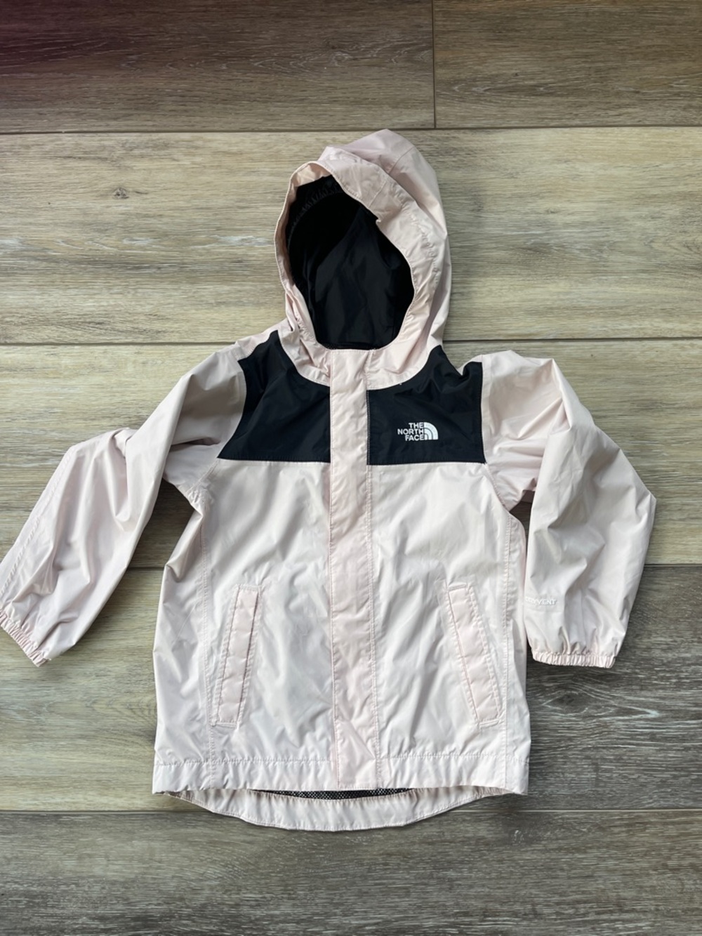 Girls 4T   The North Face Lightweight Hooded Shell Jacket - Pale Pink & Black